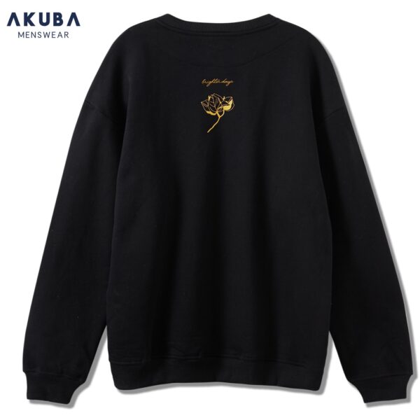 Áo sweater form rộng unisex tay bồng nam nữ AKUBA chất nỉ dày dặn | 01J0117 - Hình ảnh 4