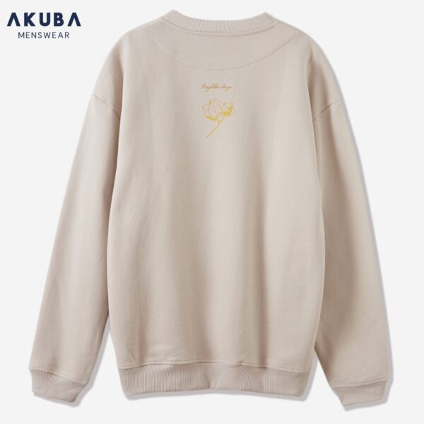 Áo sweater form rộng unisex tay bồng nam nữ AKUBA chất nỉ dày dặn | 01J0117 - Hình ảnh 5