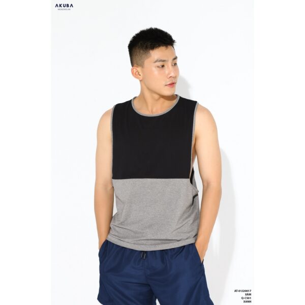 Áo thun ba lỗ nam Akuba cổ tròn chất vải Cotton thoáng mát dễ chịu Oversize 01J20017 - Hình ảnh 8