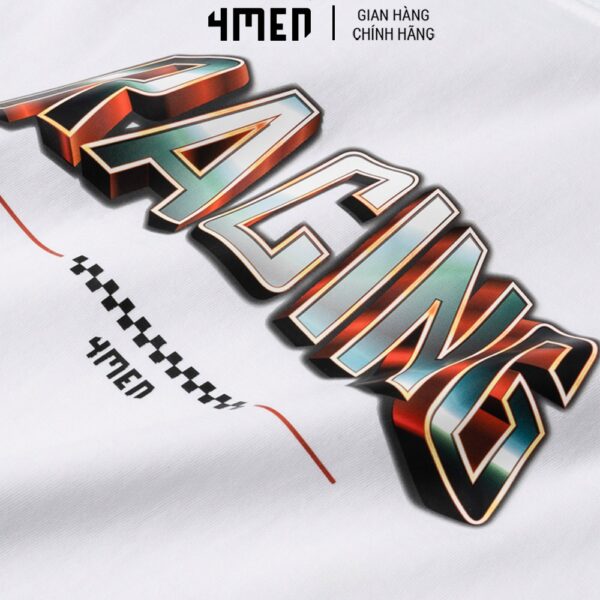 Áo Thun Nam 4MEN AT084 in Racing nhiều màu trẻ trung, thiết kế cổ tròn, tay ngắn basic, vải cotton mềm mại, thoáng mát - Ảnh 5