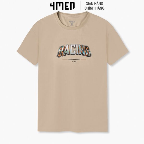 Áo Thun Nam 4MEN AT084 in Racing nhiều màu trẻ trung, thiết kế cổ tròn, tay ngắn basic, vải cotton mềm mại, thoáng mát - Ảnh 7
