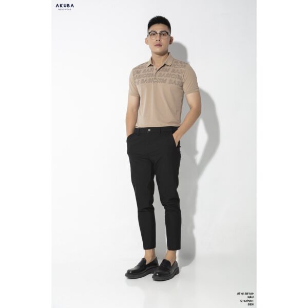 Áo thun polo nam AKUBA form slimfit ôm nhẹ, tôn dáng, chất liệu cotton, áo mềm nhẹ, thấm hút tốt 01JW189 - Hình ảnh 2