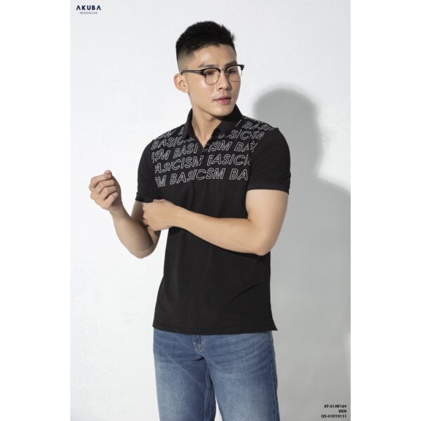 Áo thun polo nam AKUBA form slimfit ôm nhẹ, tôn dáng, chất liệu cotton, áo mềm nhẹ, thấm hút tốt 01JW189 - Hình ảnh 6