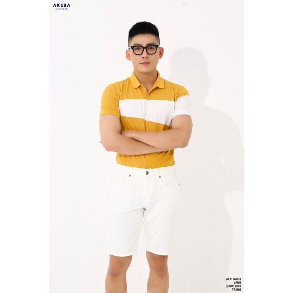 Áo thun Polo nam AKUBA form slimfit, tay ngắn, kiểu dáng sang trọng, chất liệu cotton thoáng mát 01JW038 - Hình ảnh 2