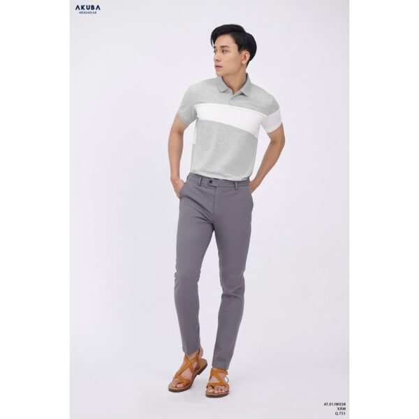 Áo thun Polo nam AKUBA form slimfit, tay ngắn, kiểu dáng sang trọng, chất liệu cotton thoáng mát 01JW038 - Hình ảnh 5