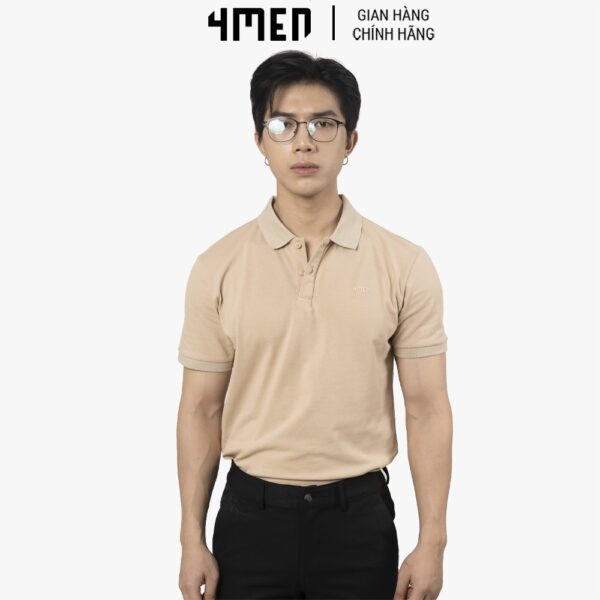 Áo thun polo nam có cổ basic cá sấu 4MEN PO066 ngắn tay, vải cá sấu thoáng mát, mềm chống nhăn - Hình ảnh 5