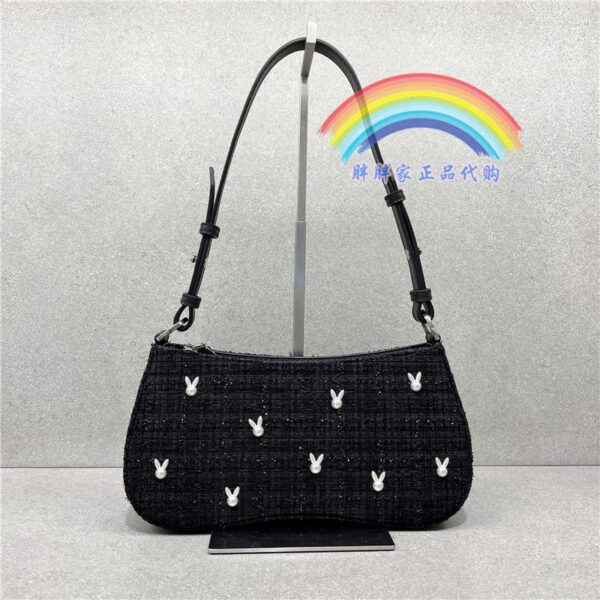 Charles and KEITH CK2-20671486 Ngọc trai thỏ đơn vai túi nách túi chéo túi xách cho phụ nữ