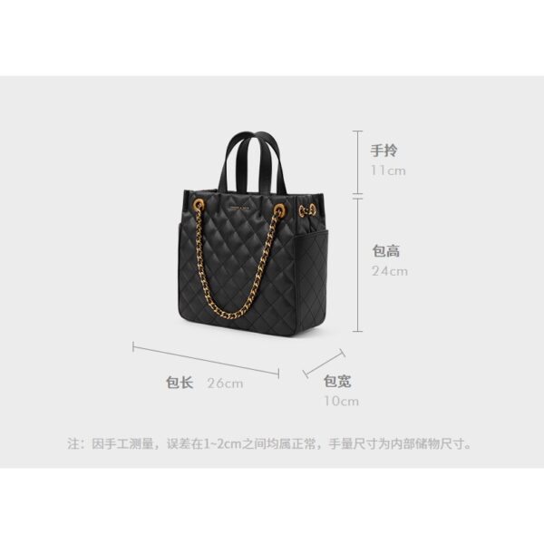 Charles and KEITH CK2-307813941 Túi Xách Đính Kim Cương Lớn Cho Nữ - Hình ảnh 4