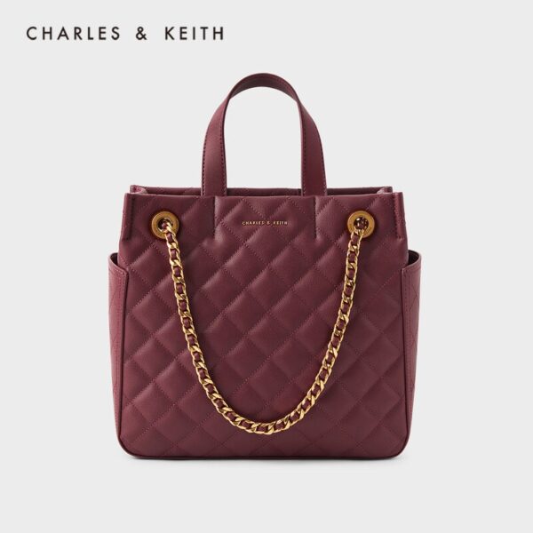 Charles and KEITH CK2-307813941 Túi Xách Đính Kim Cương Lớn Cho Nữ - Hình ảnh 6