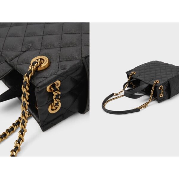 Charles and KEITH CK2-307813941 Túi Xách Đính Kim Cương Lớn Cho Nữ - Hình ảnh 8