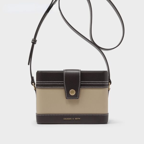 Charles and KEITH CK2-80701182 Túi Xách Một Dây Đeo Vai Phong Cách Retro - Ảnh 3