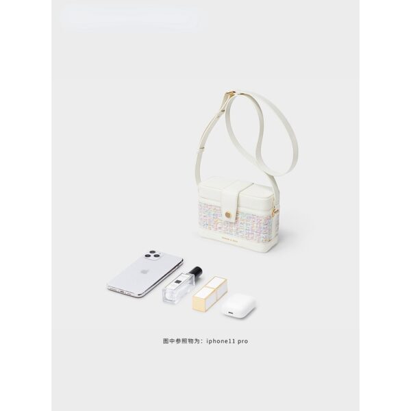 Charles and KEITH CK2-80701182 Túi Xách Một Dây Đeo Vai Phong Cách Retro - Ảnh 8