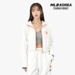 MLB – Áo hoodie nữ tay dài phối mũ Athleisure Polar Fleece 3FTRA0326-50IVS