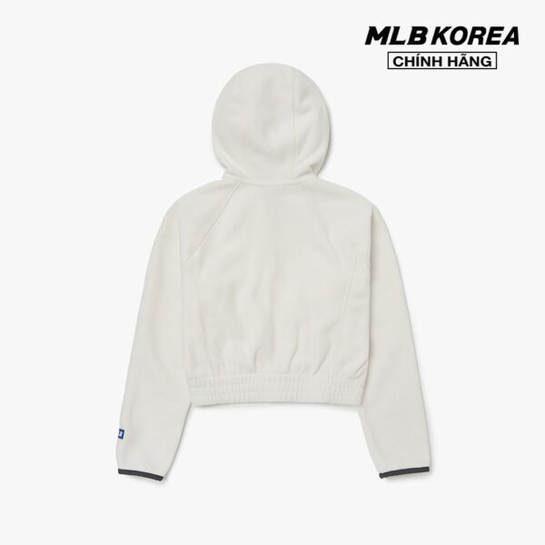 MLB - Áo hoodie nữ tay dài phối mũ Athleisure Polar Fleece 3FTRA0326-50IVS - Hình ảnh 3