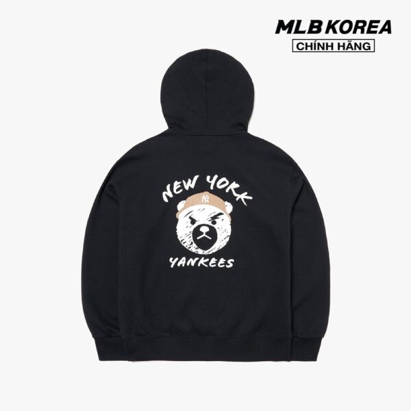 MLB - Áo hoodie phối mũ Mega Bear Back Brushed 3AHDE5116-50BKS - Hình ảnh 3