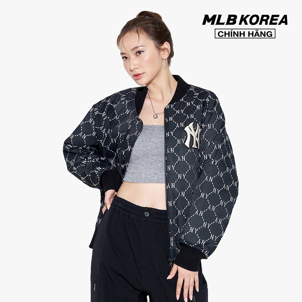 MLB – Áo khoác bomber Diamond Monogram Jacquard 3AJPM0224-50BKS