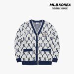 MLB – Áo khoác cardigan phom suông cổ V Monogram 3AKCM0121-50CRS