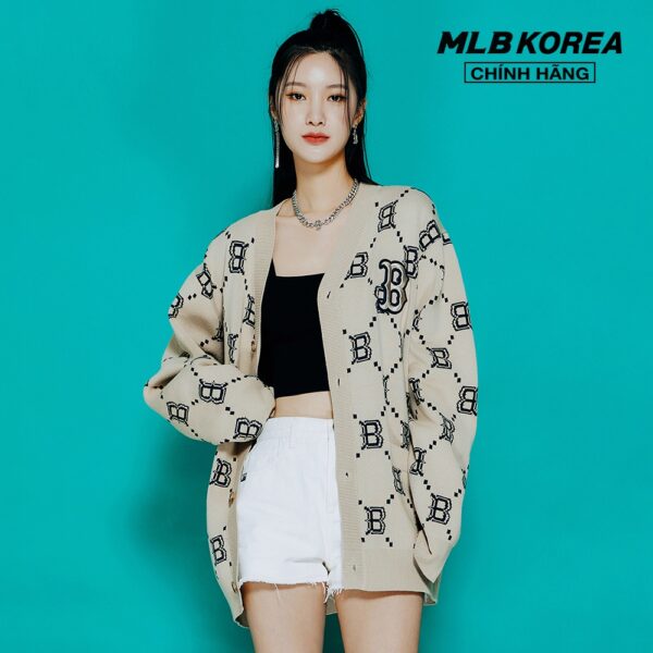 MLB - Áo khoác cardigan phom suông Diamond Monogram 3AKCM0221-43BGS - Hình ảnh 7
