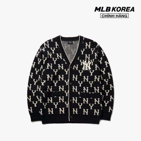 MLB - Áo khoác cardigan phom suông Monogram 3AKTM0114-50BKS