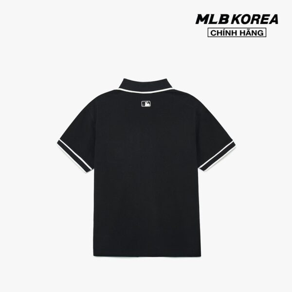 MLB - Áo polo nam tay ngắn Partial Monogram Collar 3LPQM0333-50BKS - Ảnh 2