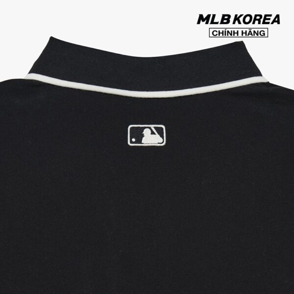 MLB - Áo polo nam tay ngắn Partial Monogram Collar 3LPQM0333-50BKS - Ảnh 4