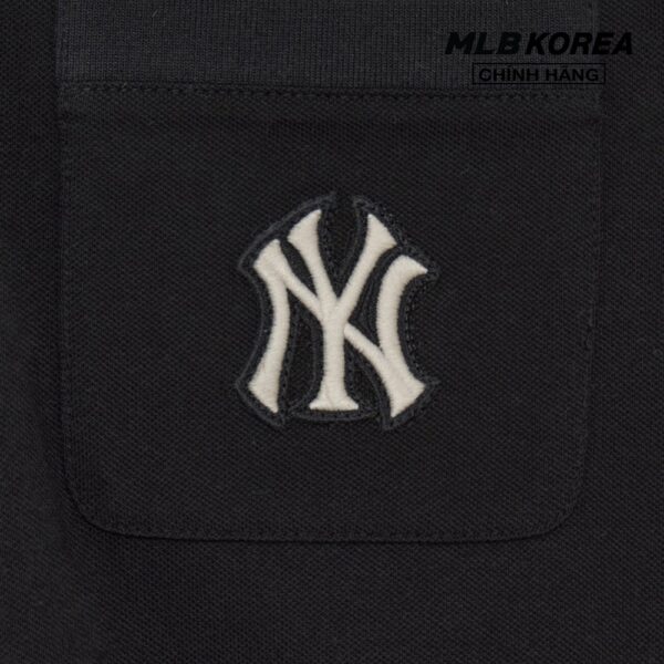 MLB - Áo polo nam tay ngắn Partial Monogram Collar 3LPQM0333-50BKS - Ảnh 6
