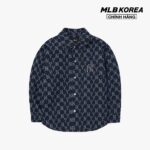 MLB – Áo sơ mi denim tay dài phom suông Classic Monogram 3ADRM0224-50NYD