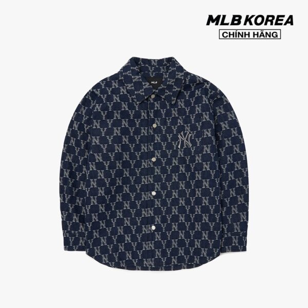 MLB - Áo sơ mi denim tay dài phom suông Classic Monogram 3ADRM0224-50NYD