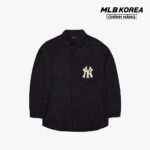 MLB – Áo sơ mi phom suông tay dài Monogram Back Logo 3AWS03121-50BKS