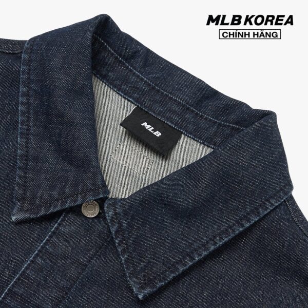 MLB - Áo sơ mi tay dài phom suông Illusion Mega Logo Denim 3ADRU0124-50NYD - Hình ảnh 3