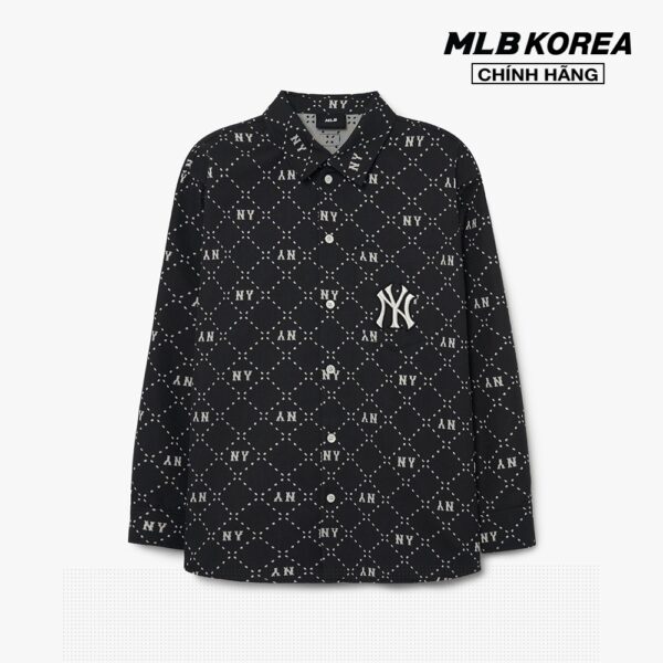 MLB - Áo sơ mi unisex tay dài Dia Monogram Jacquard 3AWSM0231-50BKS