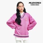 MLB – Áo sweater phom suông tay dài cổ V thời trang 3AKPV0131-43VOS