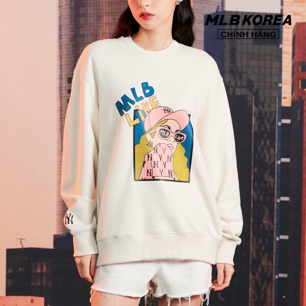 MLB - Áo sweatshirt cổ tròn tay dài phom suông trẻ trung 3AMTL0224-50CRS - Hình ảnh 8
