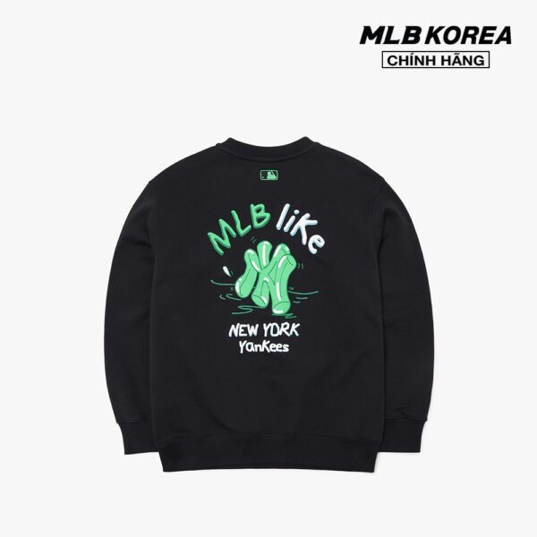 MLB - Áo sweatshirt tay dài cổ tròn Like Tube Overfit 3AMTL0221-50BKS - Hình ảnh 2