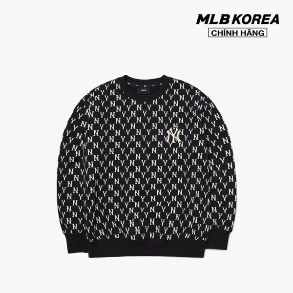 MLB - Áo sweatshirt tay dài cổ tròn Monogram Allover Overfit 3AMTM0221-50BKS