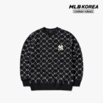 MLB – Áo sweatshirt tay dài cổ tròn Monogram Diamond All Overfit 3AMTM0314-50BKS