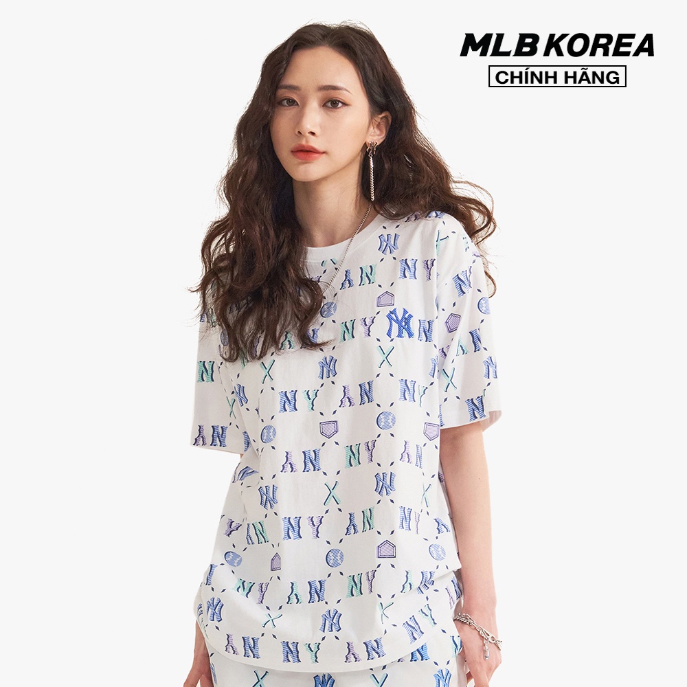 MLB – Áo thun cổ tròn ngắn tay Summer Color Monogram 3ATSM5023-50WHS