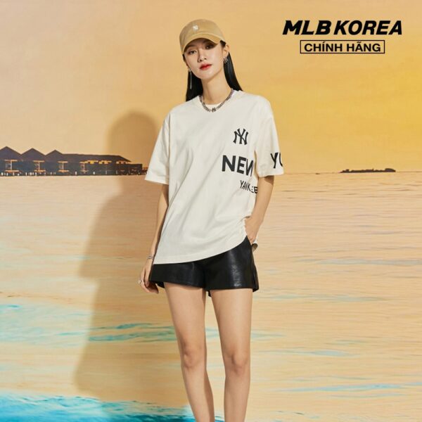 MLB - Áo thun unisex cổ tròn ngắn tay Basic Canvas 3ATS07023-50CRS - Hình ảnh 8