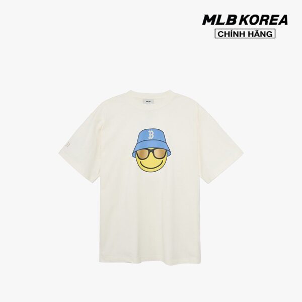 MLB - Áo thun unisex cổ tròn tay ngắn Smile Face Graphic Overfit 3ATSJ0233-43CRS