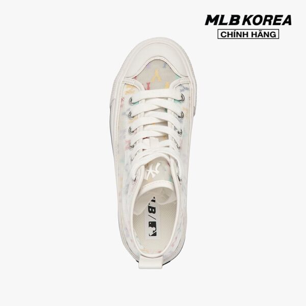 MLB - Giày thể thao cổ cao Playball High Monogram Mesh 3ACVCMM2N-50IVS White - Hình ảnh 4