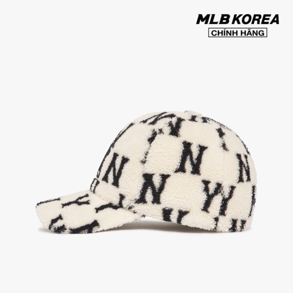 MLB - Nón bóng chày unisex Classic Monogram Fleece Unstructured 3ACPMF126-50CRS - Hình ảnh 2