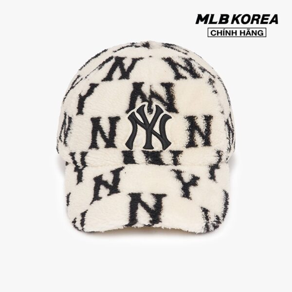 MLB - Nón bóng chày unisex Classic Monogram Fleece Unstructured 3ACPMF126-50CRS - Hình ảnh 3