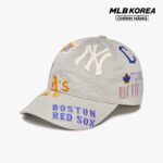 MLB – Nón bóng chày unisex Multi Logo Unstructured 3ACP7302N-00GRL