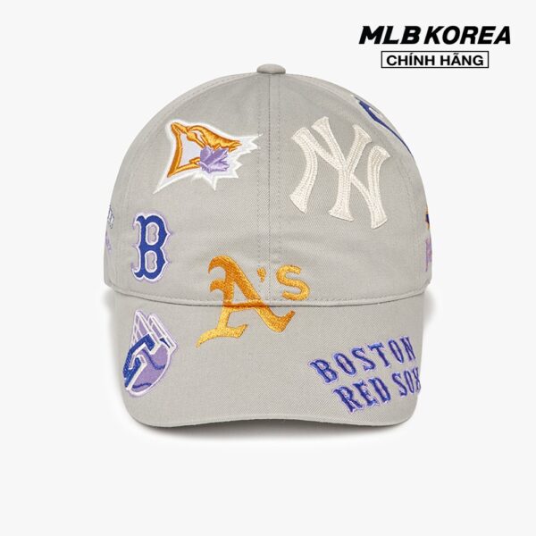 MLB - Nón bóng chày unisex Multi Logo Unstructured 3ACP7302N-00GRL - Hình ảnh 3