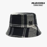 MLB – Nón bucket thời trang Check Wool 3AHTCW116-50CRS