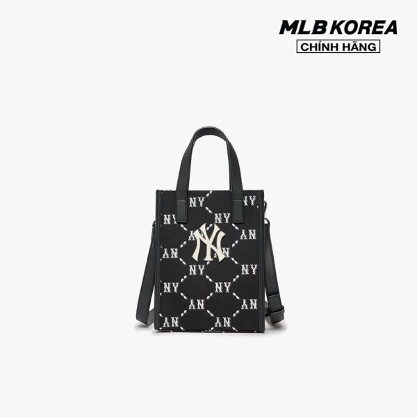 MLB - Túi đeo chéo chữ nhật Dia Monogram Jacquard Handphone 3ACRH102N-50BKS