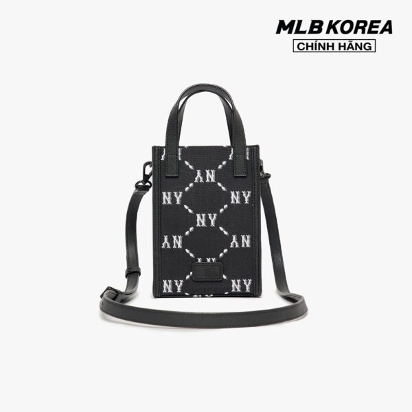 MLB - Túi đeo chéo phom chữ nhật Monogram Diamond Jacquard 3ACRH012N-50BKS - Hình ảnh 4