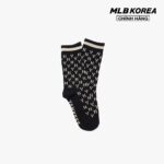 MLB – Vớ cổ cao Monogram Stripe 3ASOL0416-50BKS