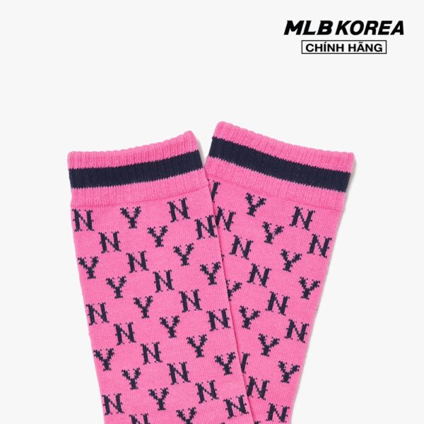 MLB - Vớ cổ cao Monogram Stripe 3ASOL0416-50PKD - Hình ảnh 2