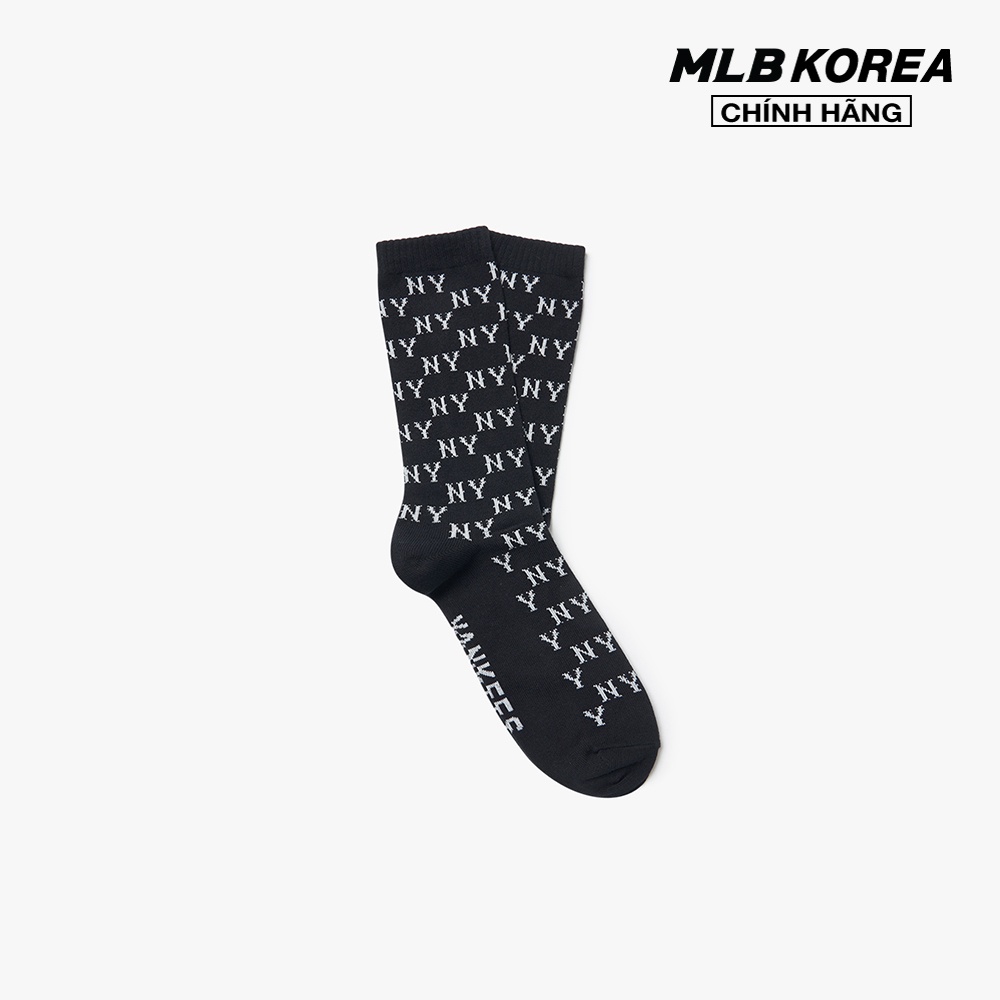 MLB – Vớ cổ cao unisex Dia Monogram 3ASOMM13N-50BKS